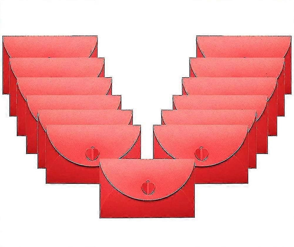 Red Envelope, 60pcs Handmade Mini Gift Card Envelopes Holders Cute Post Card