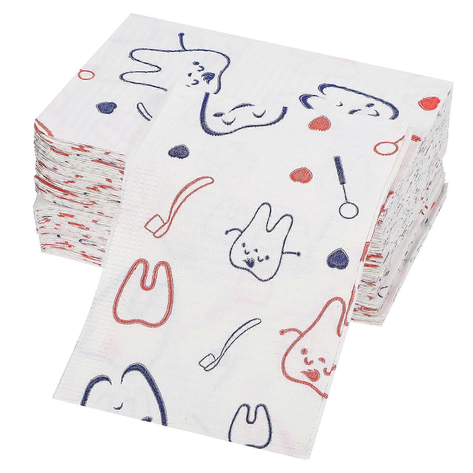 Bibs Patient Bibs for Use with Cute Patterns 80Pcs