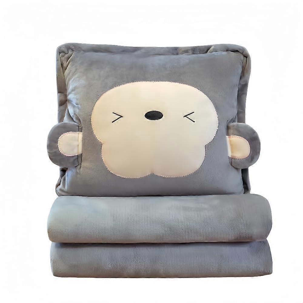 3in1 Travel Pillow Blanket Set with Hand Warming Design and Soft Flannel for Airplane Camping