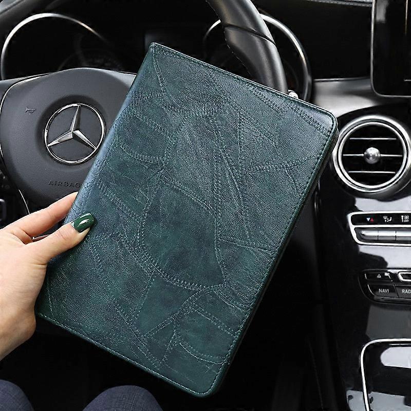 Capa elegante para iPad 2025 de 11 polegadas, em silicone verde escuro.
