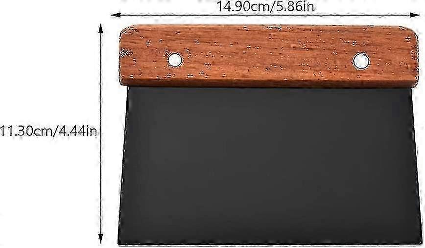 Pizzateigschaber Edelstahl mit Holzgriff