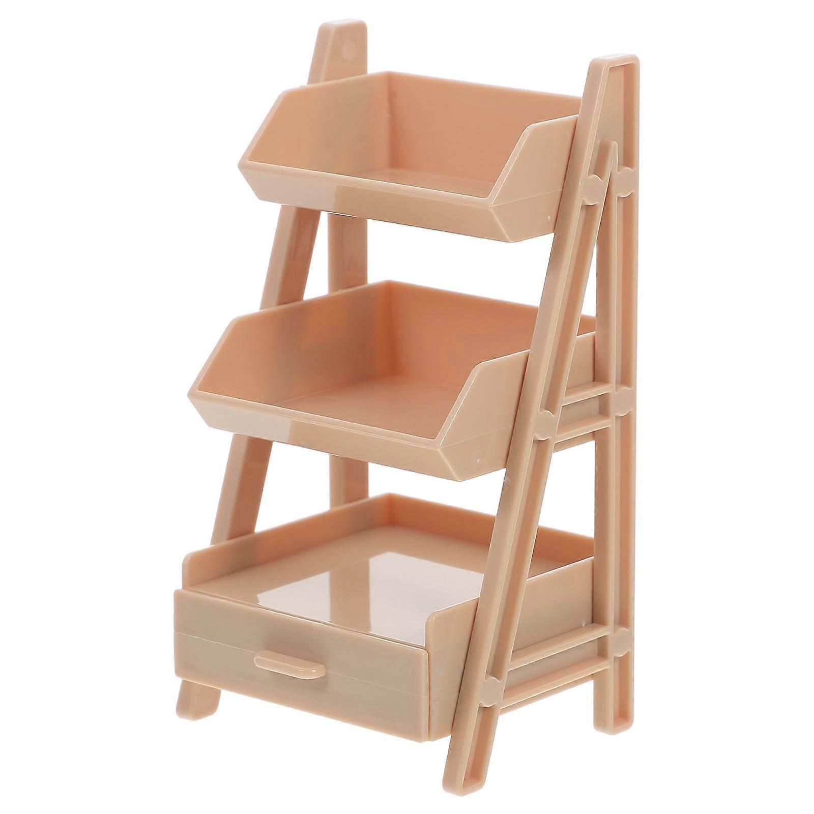Micro Miniature 3-Tier Shelf for Dollhouse Display Using Plastic