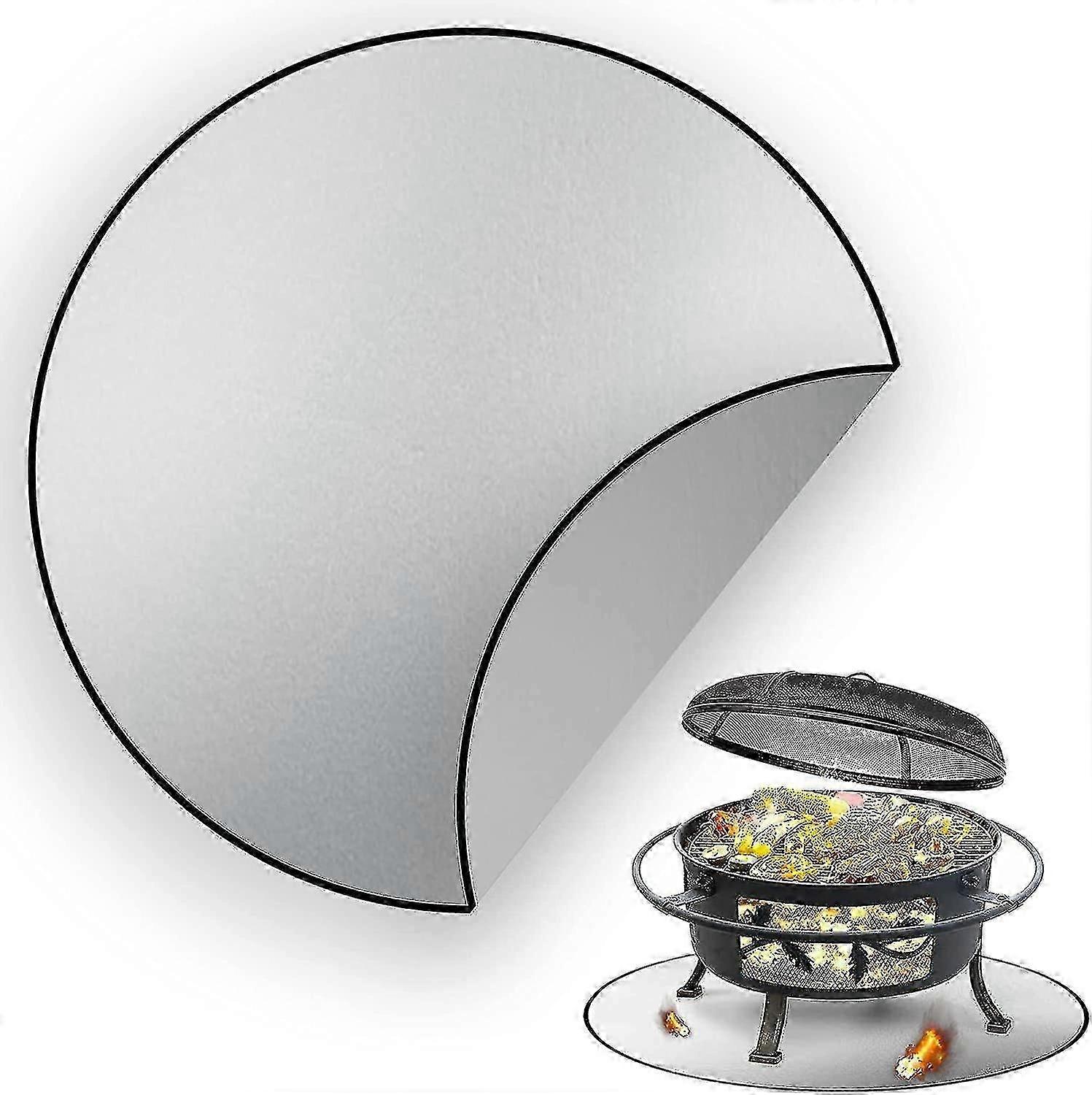 60cm/24in Double Sided Outdoor Fire Pit Insulation Mat For Picnic