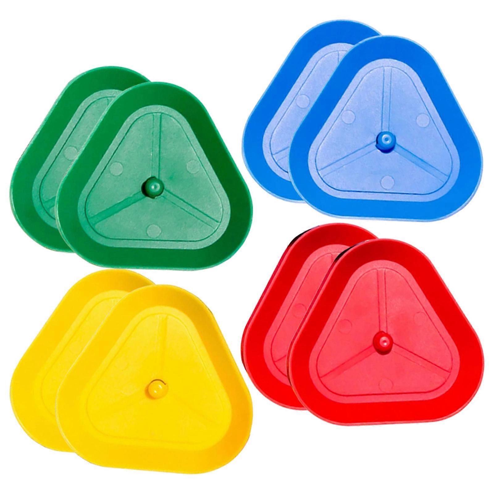 Triangle Shape Table Card Holder Spring-Action Design Playing Cards Friend Gatherings 8Pcs