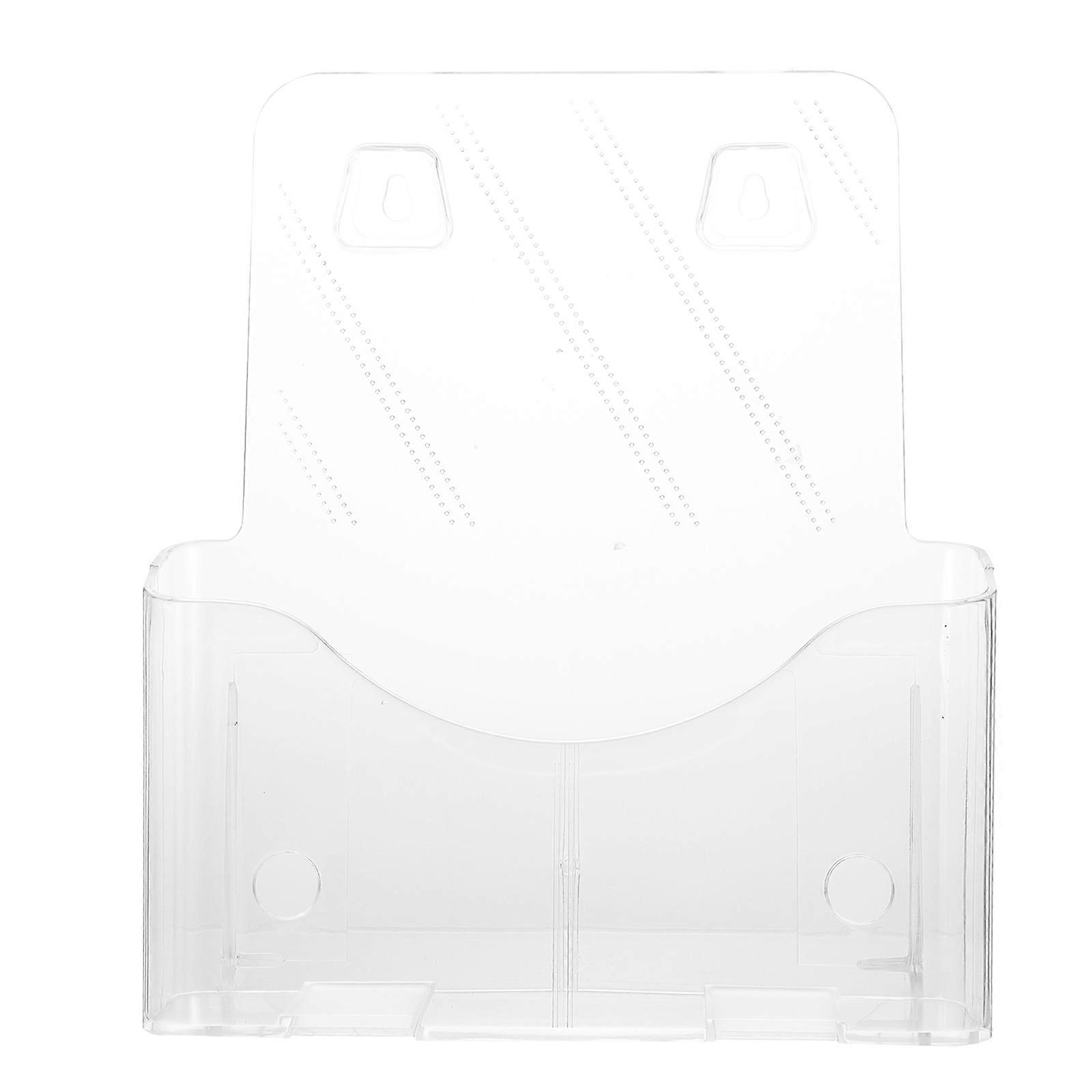 Brochure Display Holder Transparent Plastic Simple Design Home Study 1Set
