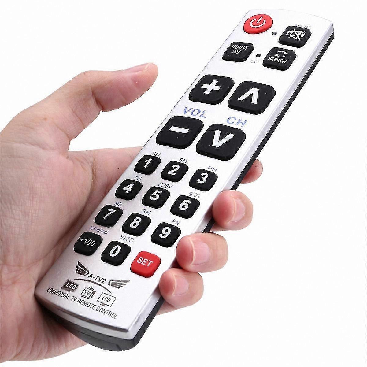 Universal Big Button TV Remote for LED LCD TVs