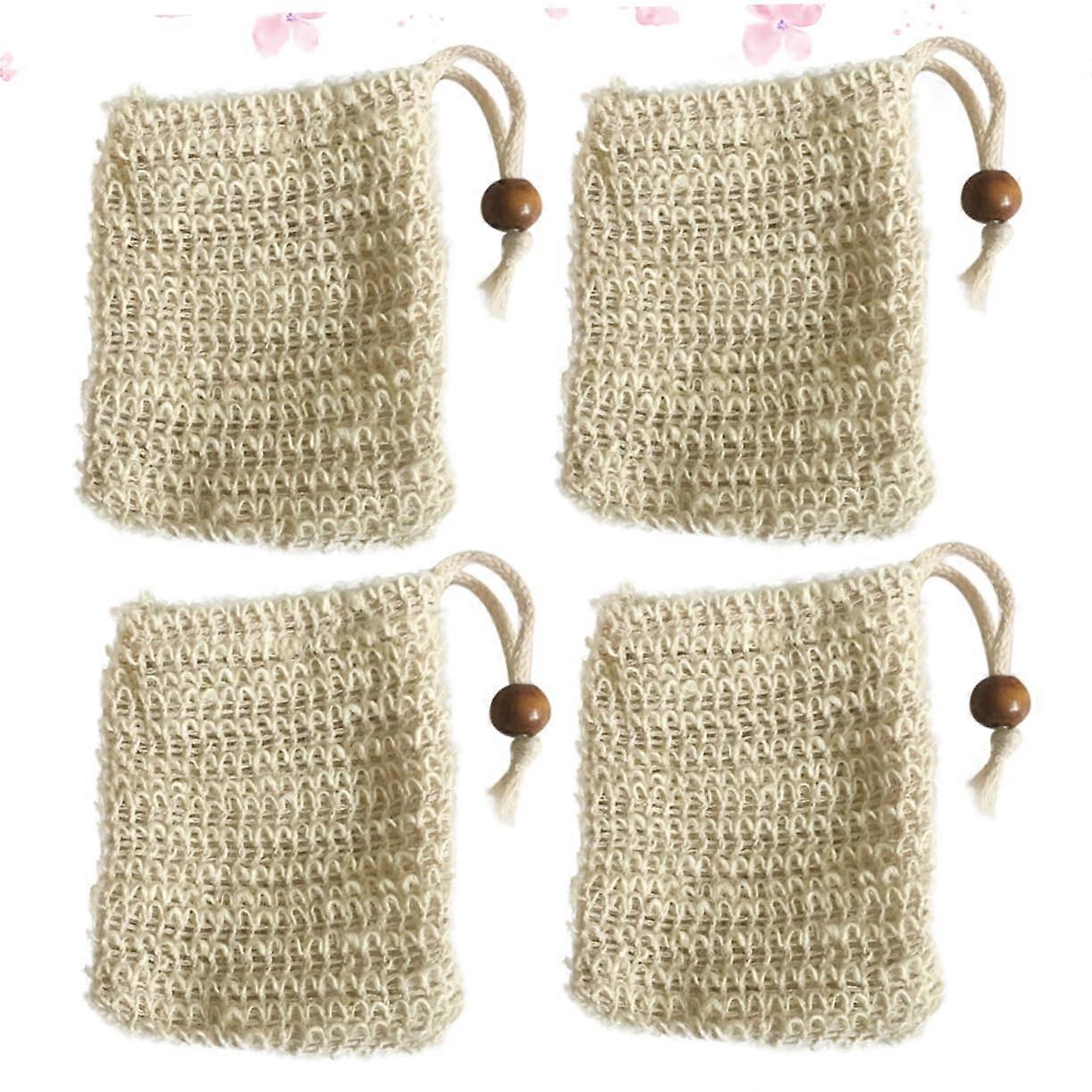 Foaming Net Bubble Maker Bag for Face Wash, Quick Dry Soap Storage, TravelFriendly 4pcs Set