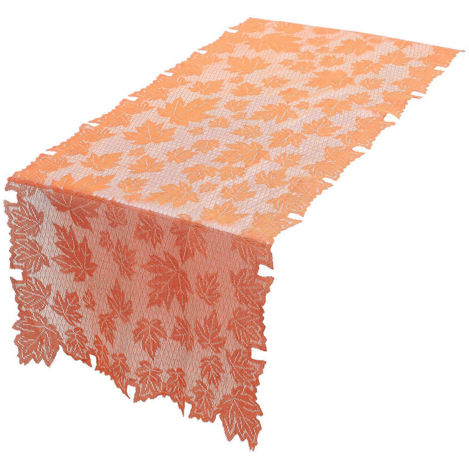 Maple Leaf Table Runner 4Pcs Decorative Cloth Perfect For Thanksgiving Party Table Decoration With Rectangular Shape