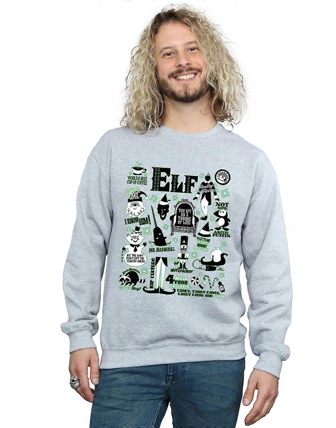 Elf Men's Infografic Poster Sweatshirt