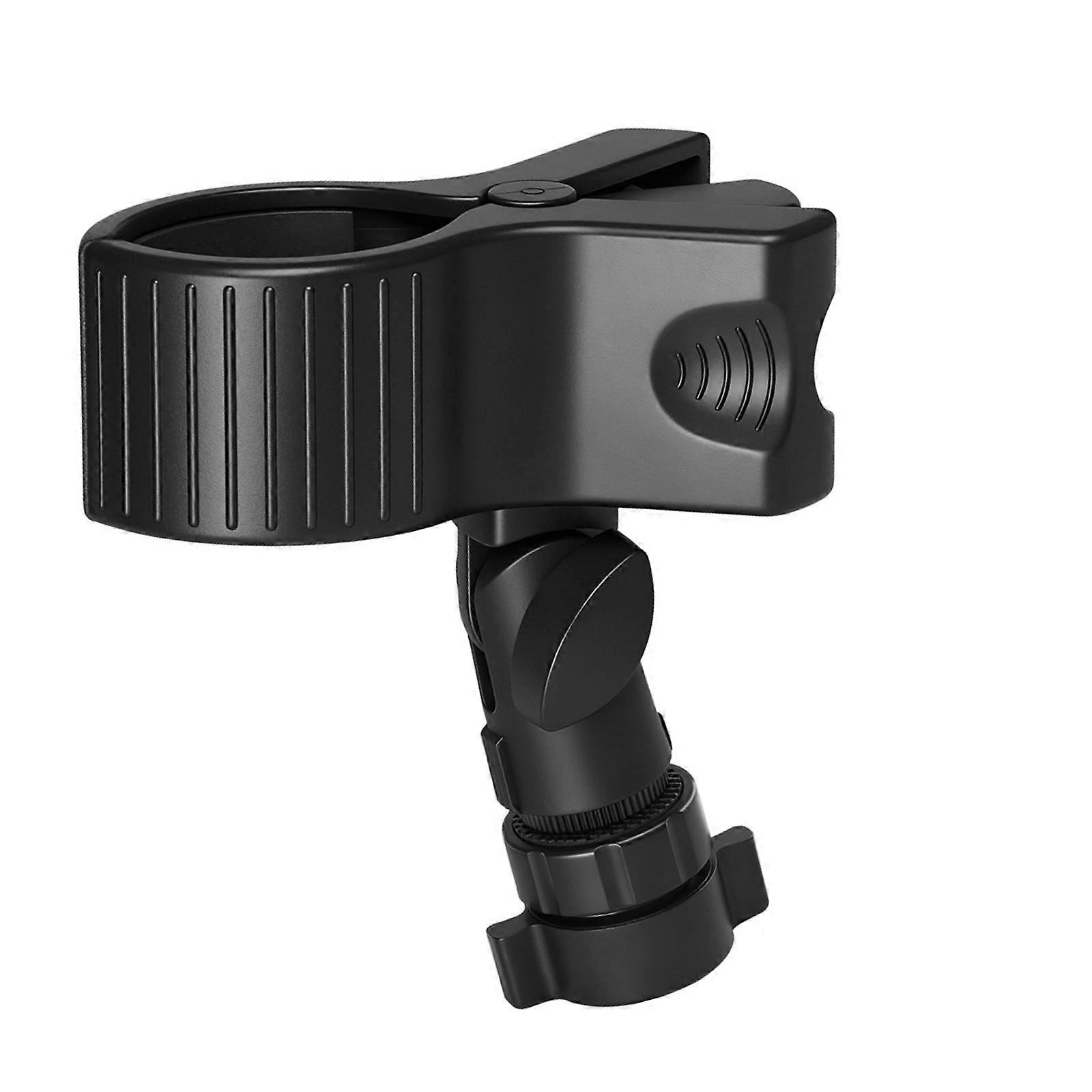 Spring Load Microphones Clip Adjustable Angles Internal AntiSlip Sponge for 32-65mm Diameter Devices Mic Flashlights Multicolor