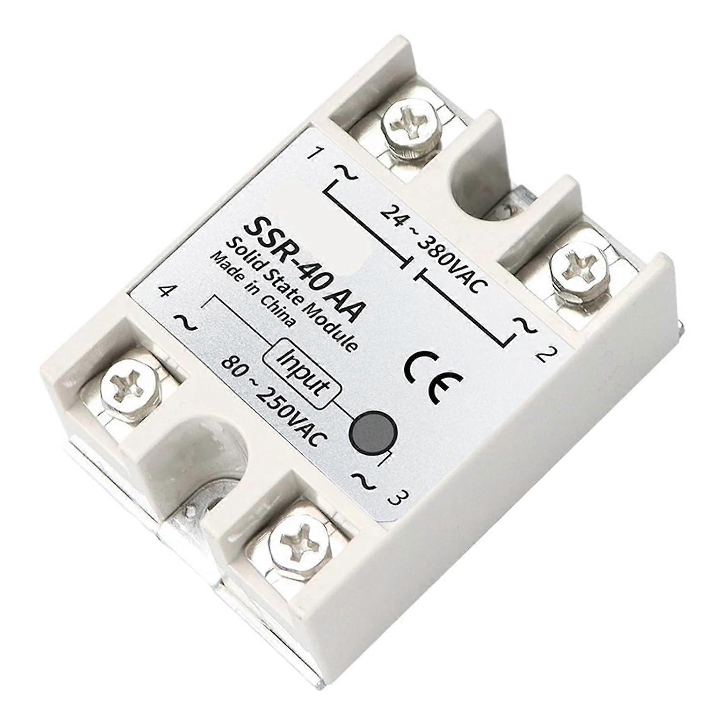 Single Phase AC Solid State Relay SSR80AA 80250V to 24380V  Current Silent Switching