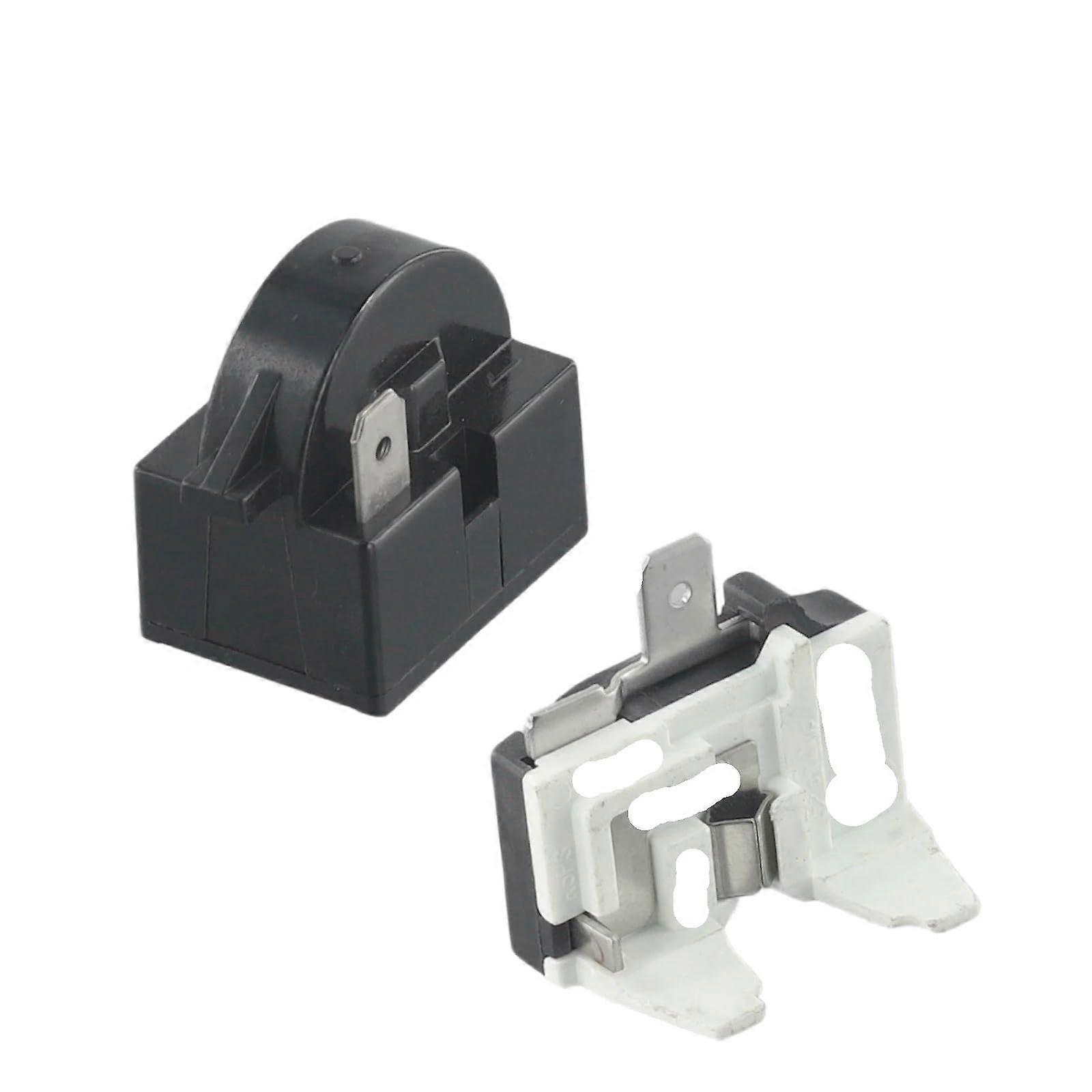 Refrigerator Start Relay Overload Protector 1/6 HP R600a 125W 15 Ohm Compressor Replacement 2pcs