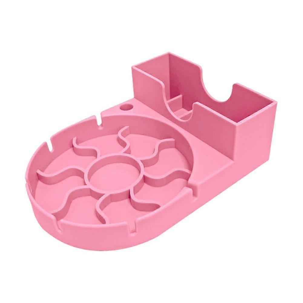 Drying Rack Silicone Stand with Efficient Drainage for Stanley Cup Bottles Lids Straws Pink