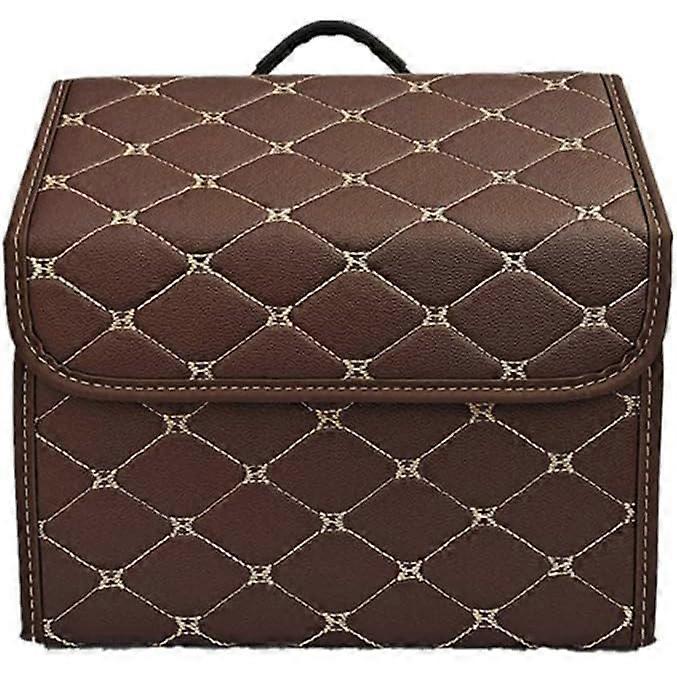 Waterproof Leather Large Capacity Foldable MultiCompartment S Coffee Car Boot Organiser for Dacia Duster