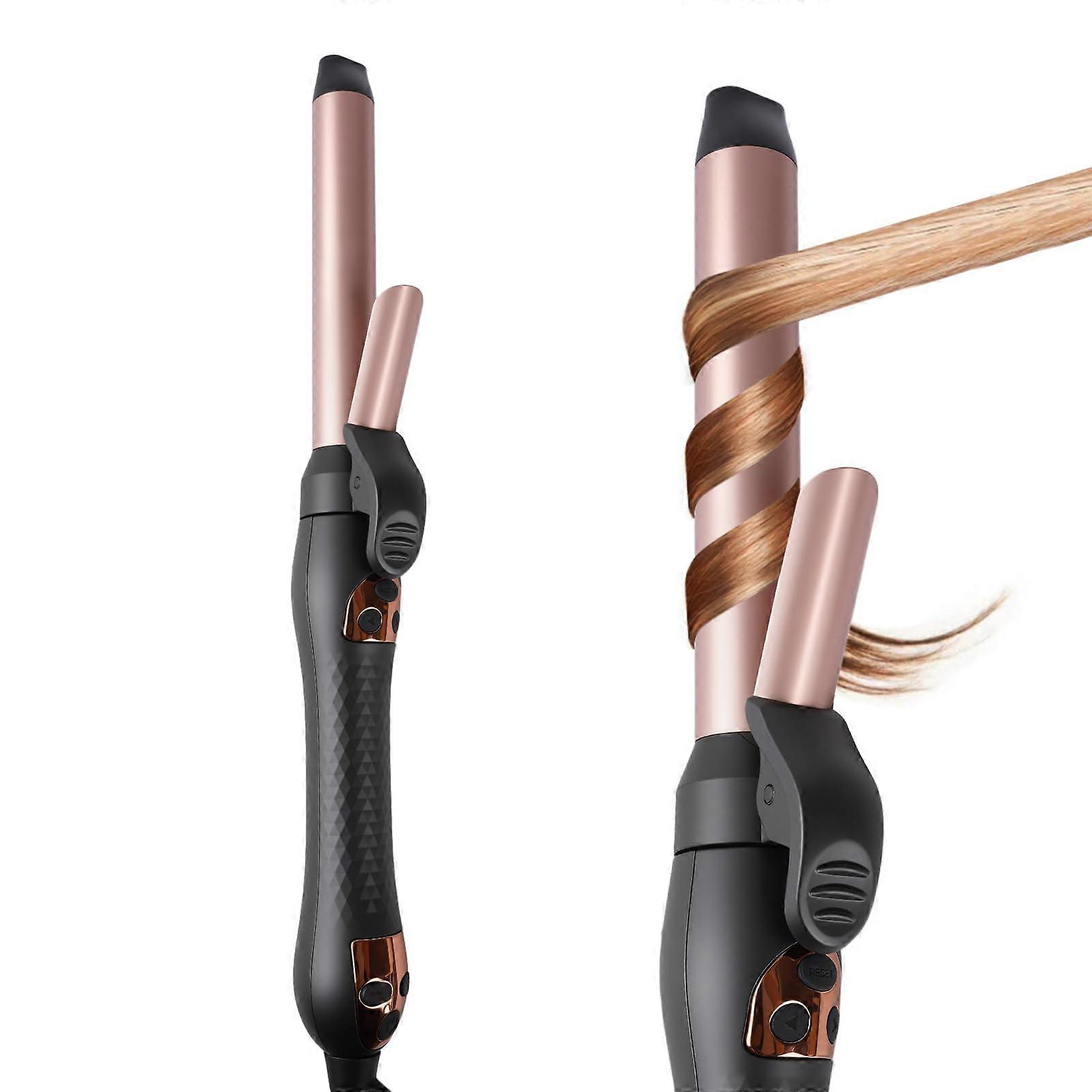 Automatic Rotating Curling Iron 1 Inch Ceramic Wand with Adjustable Temperature for All Hair Types
