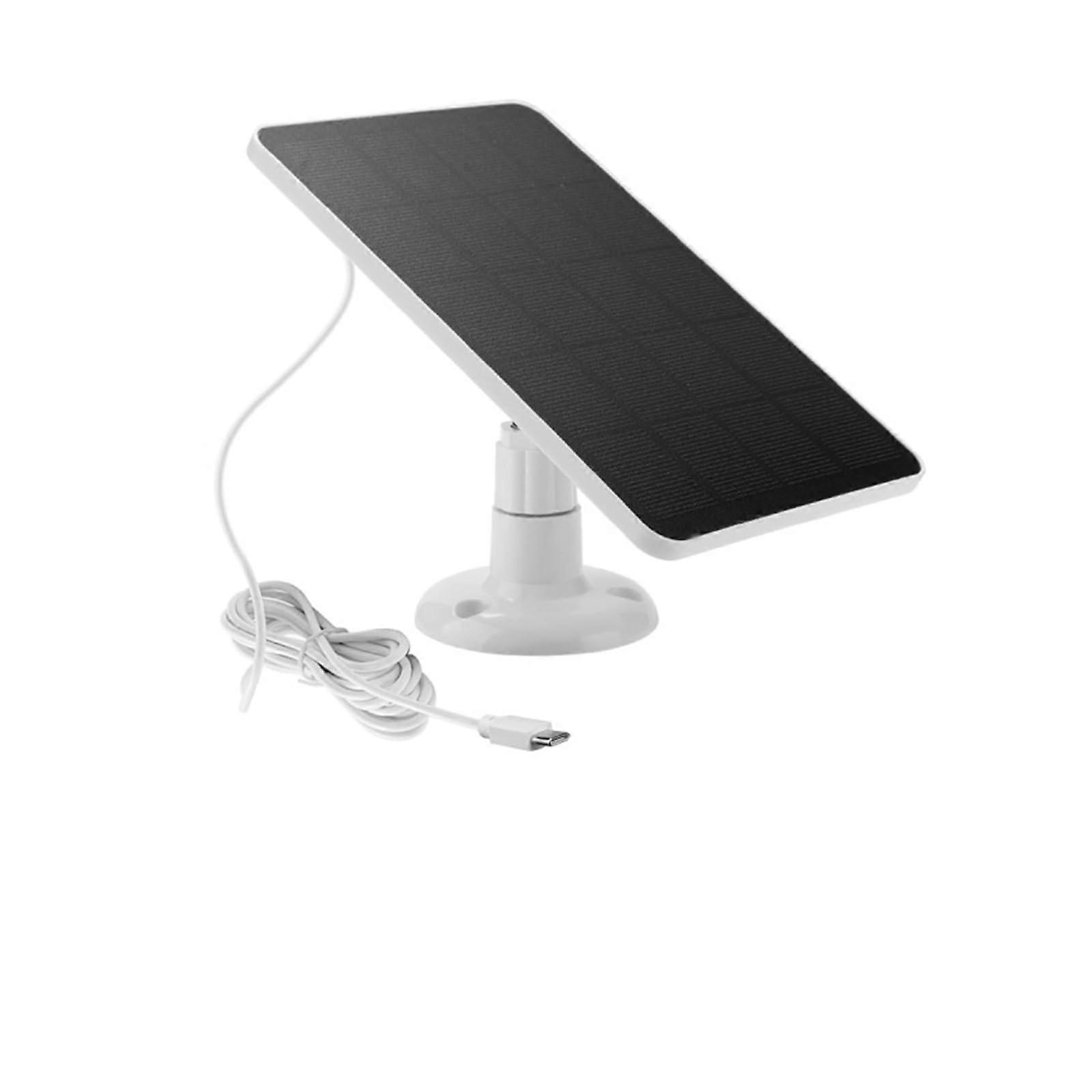 10W 5V Solar Panel Charger with USB Output, IPX6 Waterproof, 360° Adjustable for Security Camera