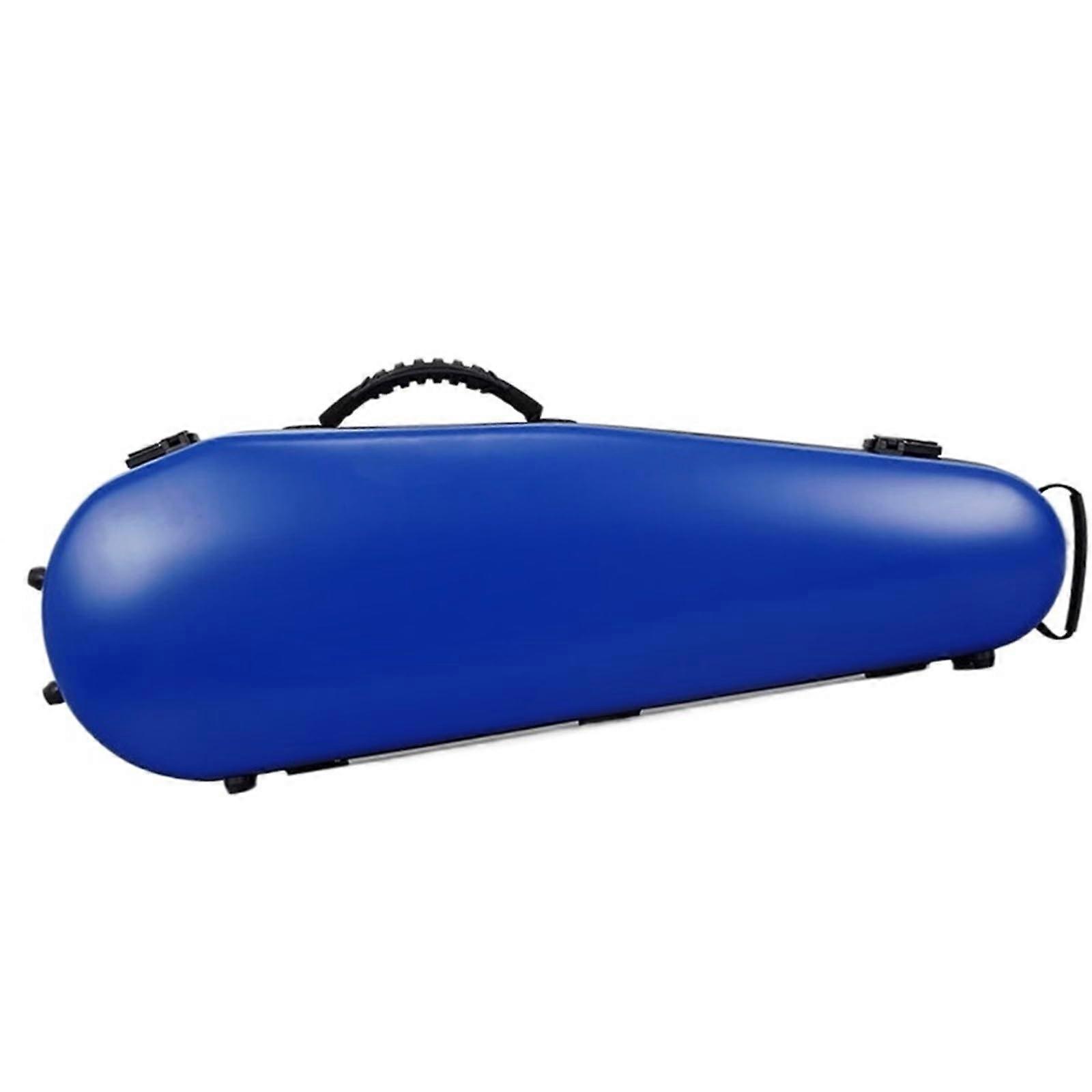 Carbon Fiber Violin Case 4/4 Full Size Blue, Lightweight Hard Shell with Combination Lock