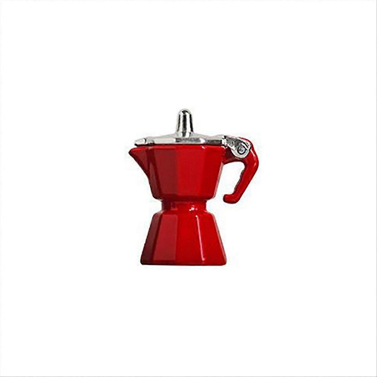 Miniature Scene Toy Simulation Mini Coffee Pot Red