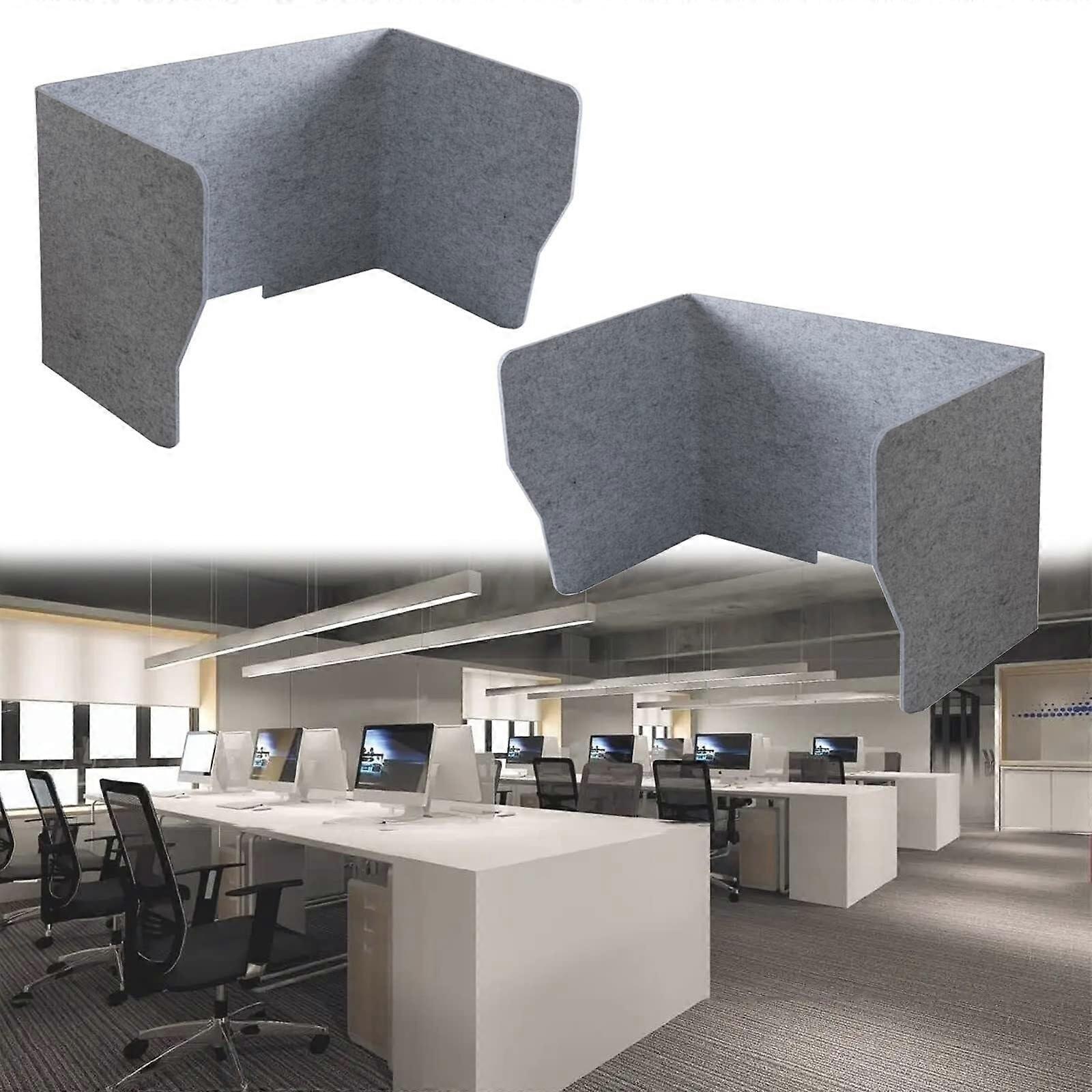 2 Pack Soundproof Desk Divider Panels, Foldable U Shaped Acoustic Privacy Partition for Office