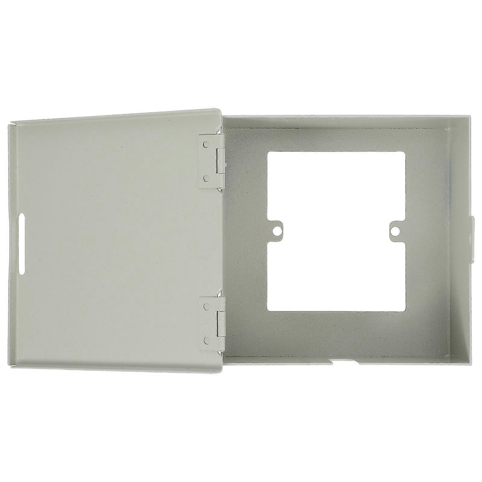 Locking Wall Plate Cover Heavy Duty Socket Protector Prevents Damage Offices Iron Material Sleek Design Compact Structure 1Set