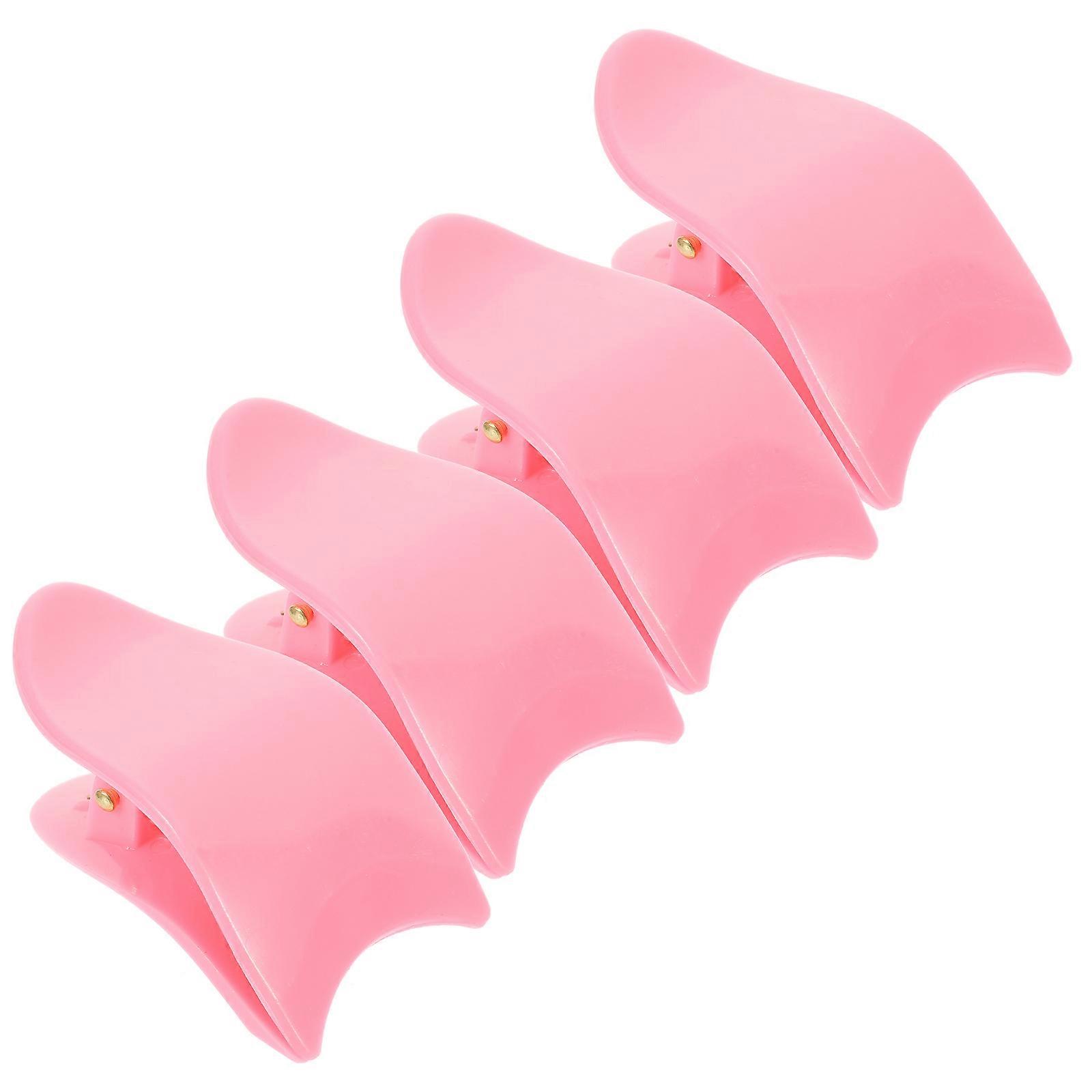 Lash Applicator Tool for Precise Application 4Pcs False Eyelashes Tweezers Pink