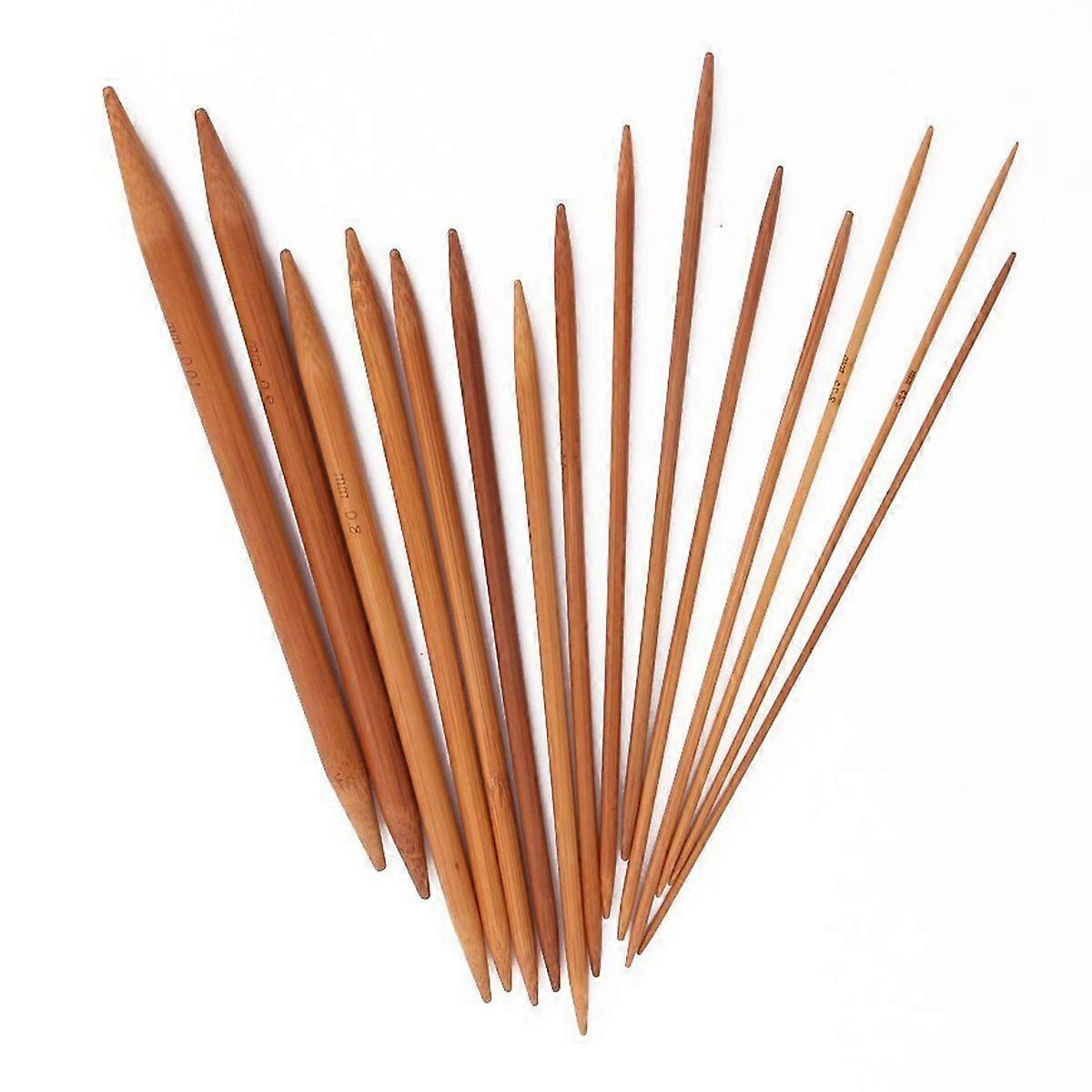 Double Pointed Bamboo Knitting Needles for Easy Knitting 15Sets