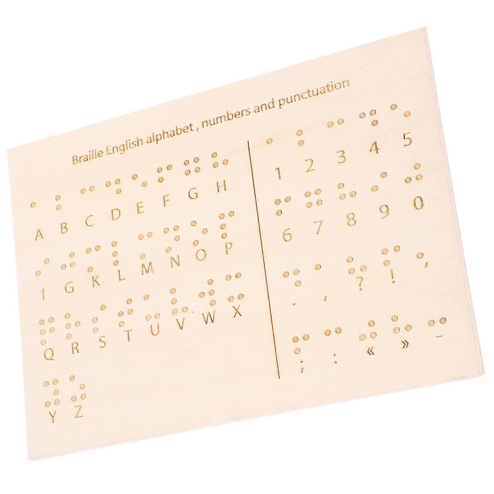 Braille Wood Braille Board for Blind People Learning Supply