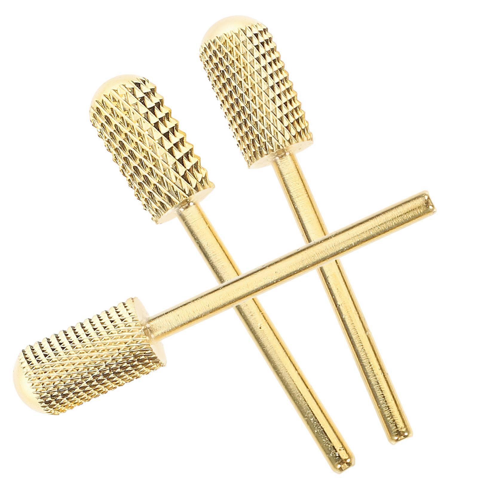 Tungsten Steel Nail Drill Bits Manicure Nail Bits for Home 3Pcs Pack