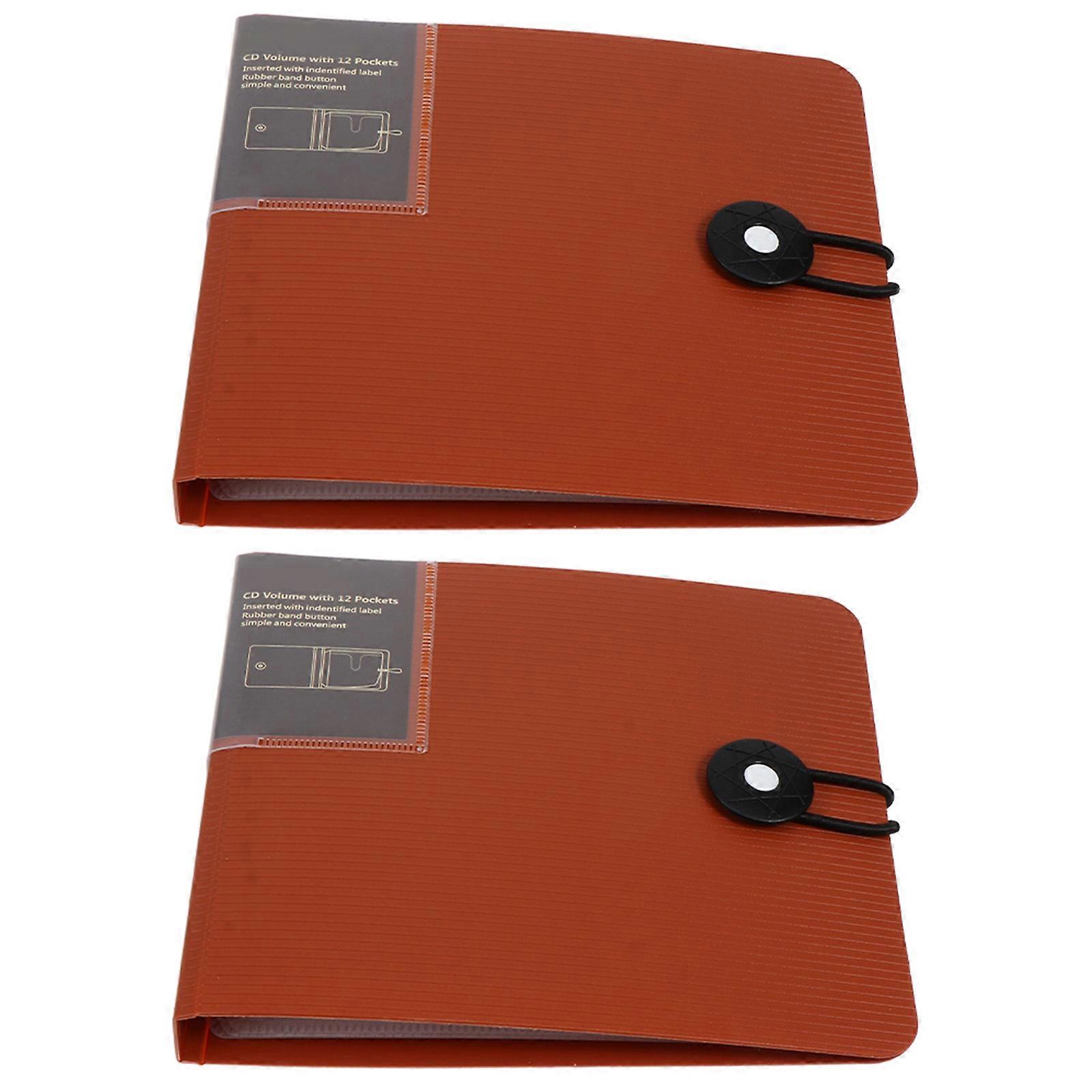 Disc Storage Case for Cd Protection with 2Pcs 12 Pockets Carrying Bag