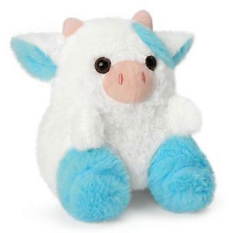 Blue Cow Stuffed Animal Plush Toy 7.5' Cute Soft Touch Gift for Kids Girls Boys Durable Stitching