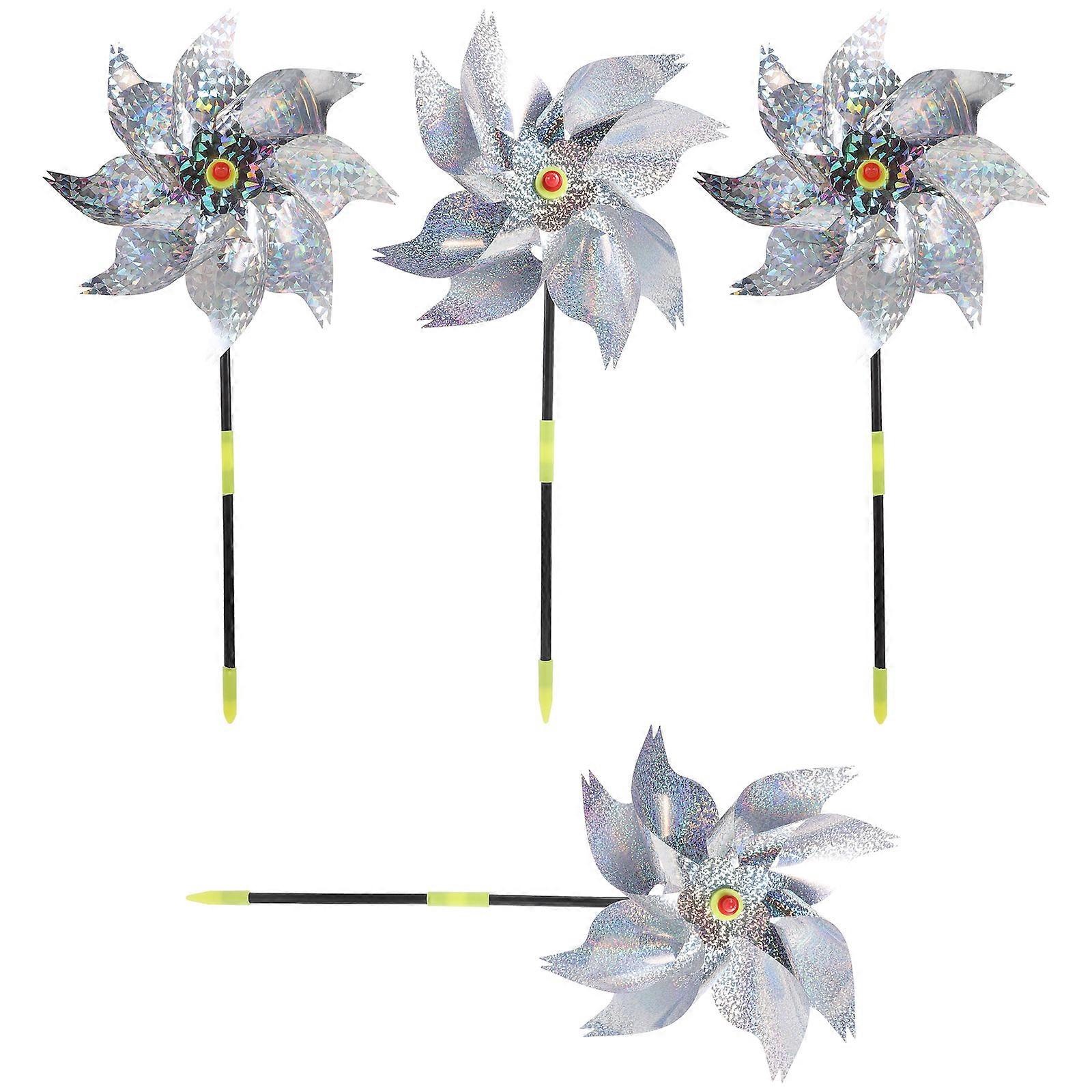 Assorted Color Outdoor Wind Spinner Pinwheels for Garden 4Pcs Set