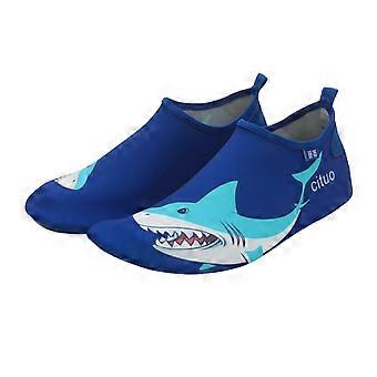 Vielseitige Mädchen-Sneaker mit Cartoon-Hai-Print, stylische Strandschuhe, hautfreundliches Material für Kinder