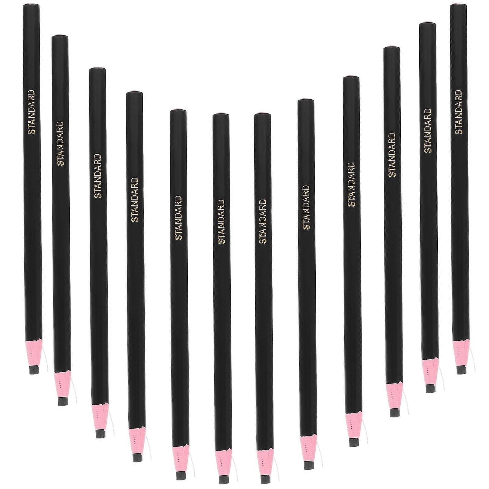 12 Pcs Calligraphy Brush Pen Chisel Tip Pull Crayons