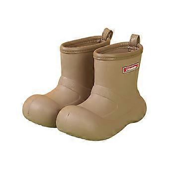 Regenlaarzen voor peuters, meisjes, waterdichte rubberen laarzen, school schoenen voor kleine jongens, sneeuwlaarzen (regenkleding, kaki, 8-9 jaar)
