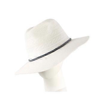 Ivory Crushable Polyester Knit Safari Fedora Hat AV61720IV