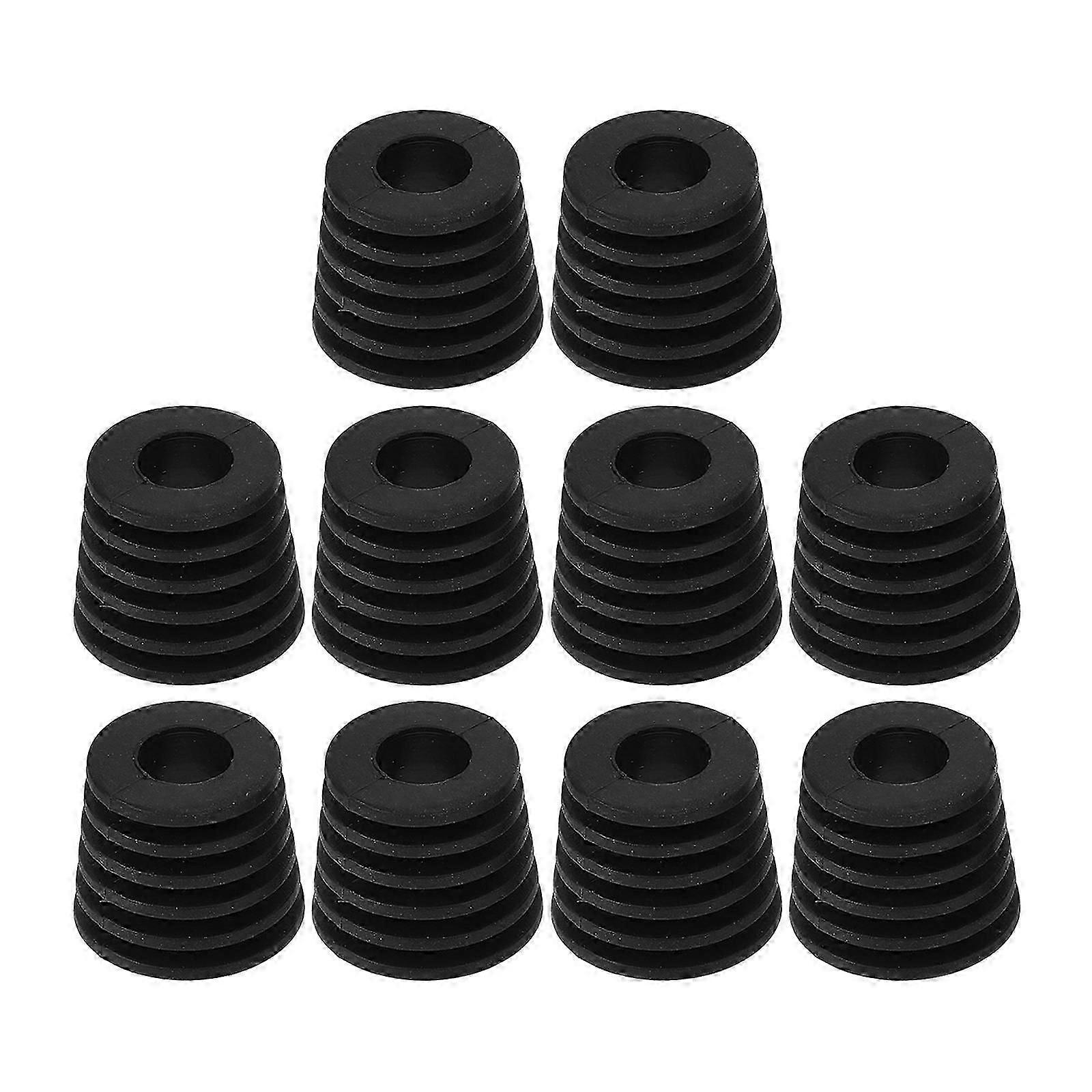 Silicone Stoppers for Use 10Pcs Black Set