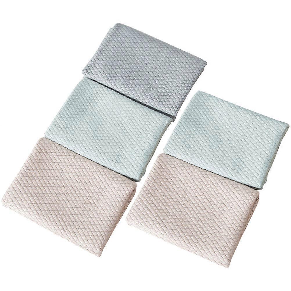 Fish Scale Pattern Cleaning Cloth for Kitchen Use 5Pcs Set