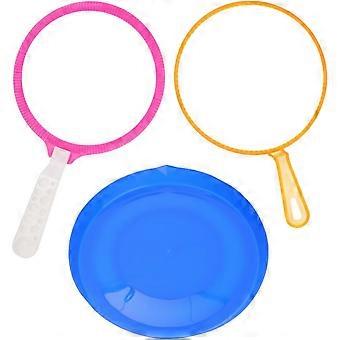 3pcs Bubble Maker Set with Large Wand and Tray Blowing Bubble for Outdoor Fun for Safe and Easy to Use Random Color