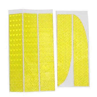 5 stuks sterke reflecterende streepstickers met hoge intensiteit voor nachtzichtbaarheid, universeel, waterdicht en fluorescerend geel