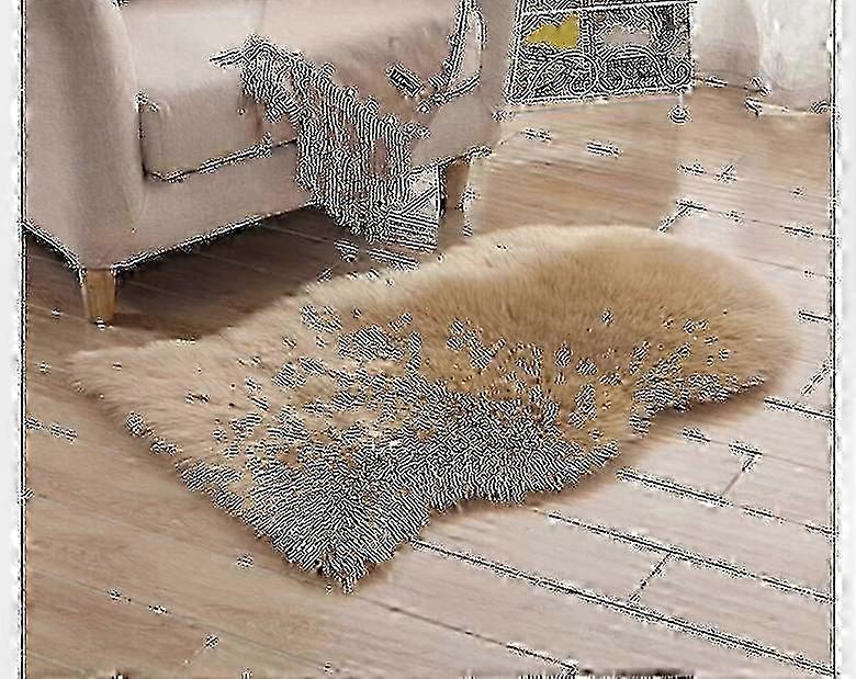 Soft Shaggy Area Rug Faux Fur Floor Mat compatible withLiving Room Bedroom Home Decoration
