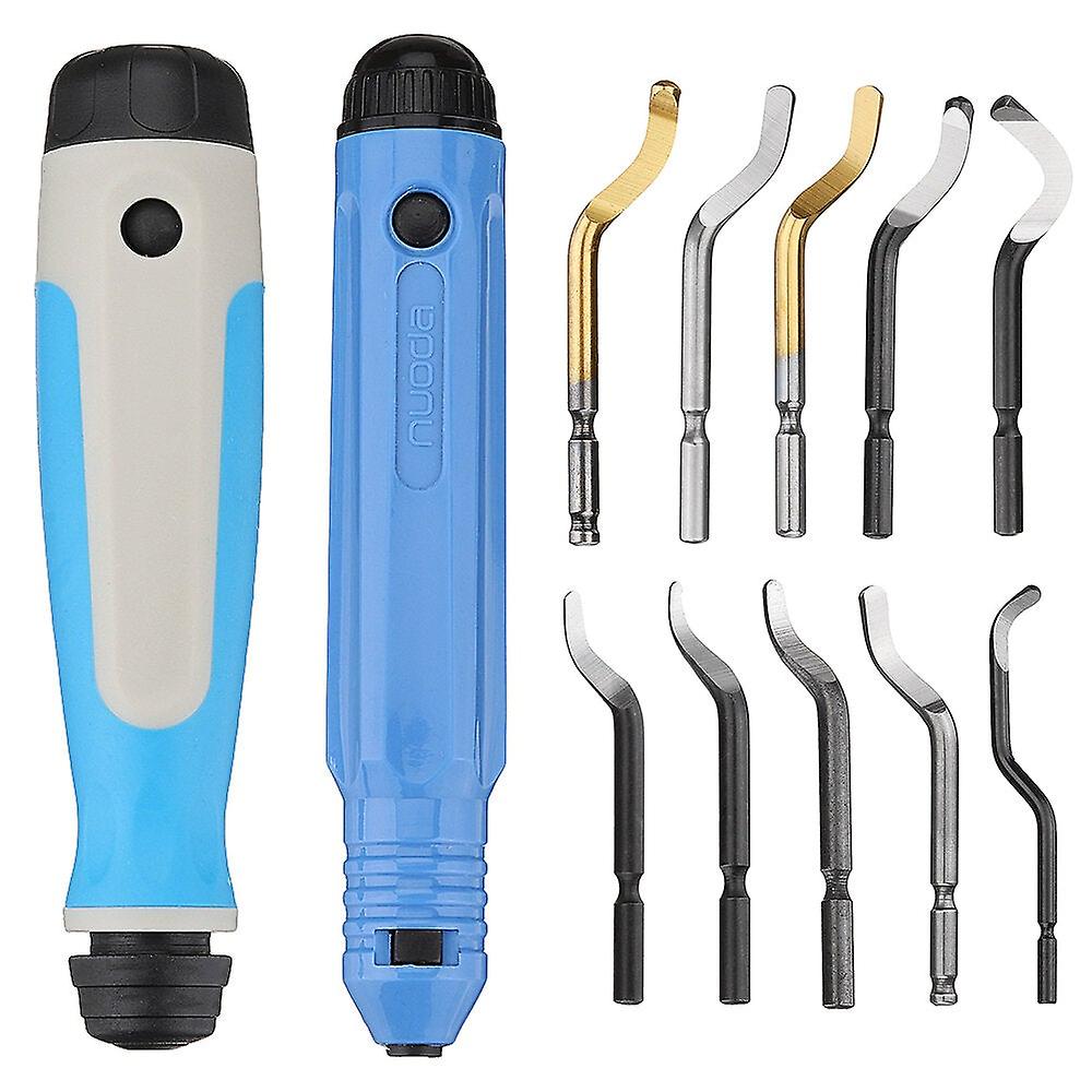 Burr Handle Scraper Deburring Tool 10pcs Deburring Trimming Blade Cutter Tools Kit