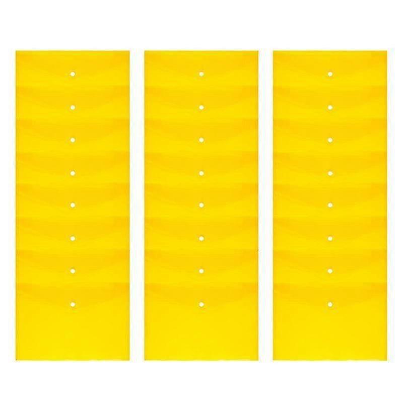 24pcs Envelope File Document Organizer With Snap Button Transparent Document Envelope Folder (yellow)