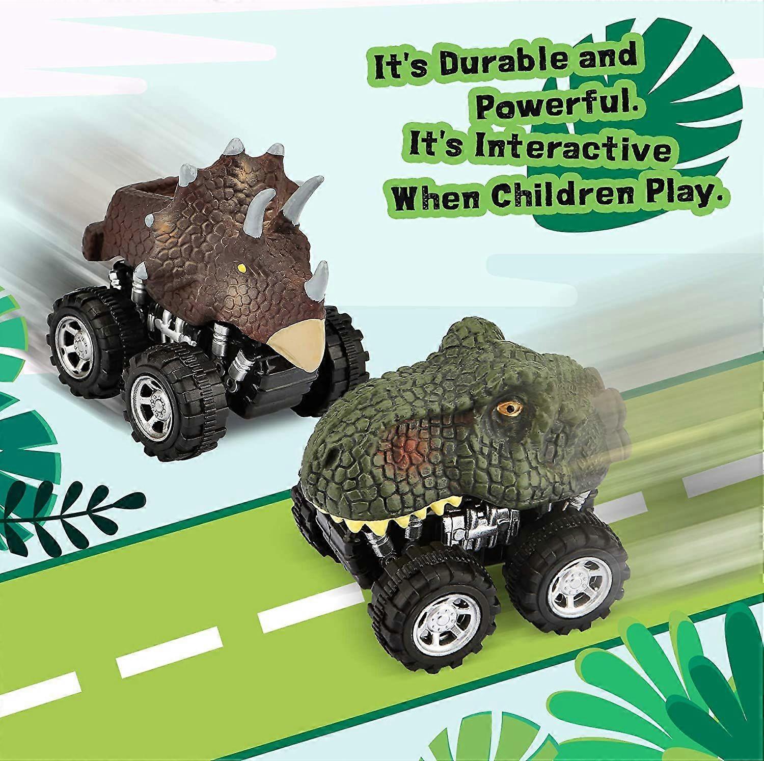YOUYIKE Dinosaure Voiture Jouet, Dinosaure Pull Back Petite Voiture, Dinosaure Jouets Friction Véhicules, 3 4 5 6 Ans Mini Dinosaures Jouets de D'Anniversaire, Cadeaux d'halloween et de Pâques