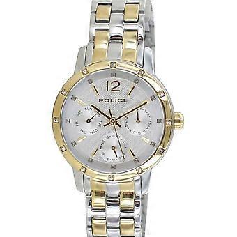 Police Women's Watch Wristwatch Stainless Steel Analog Glare Bicolor PL14872BSTG. D04M