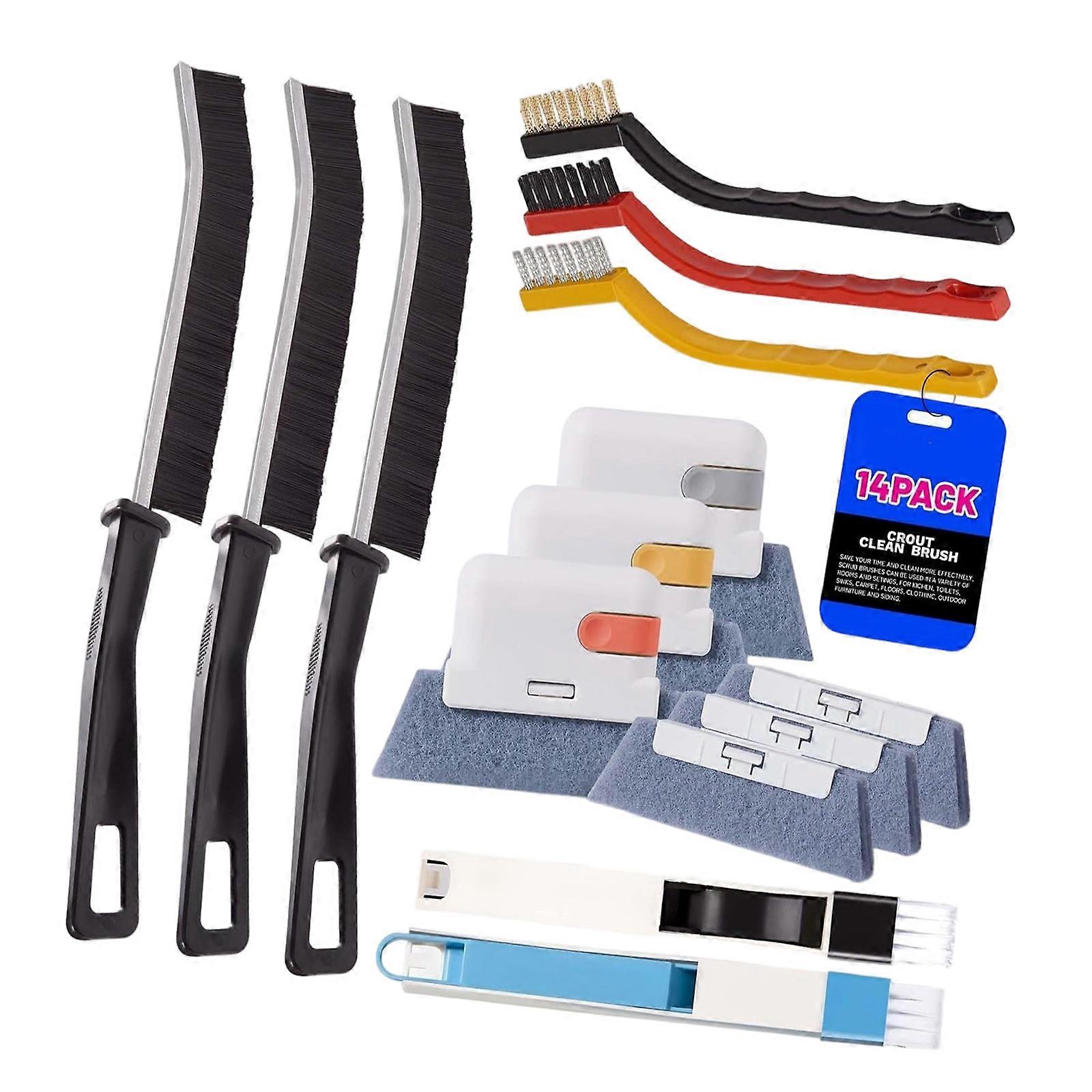 Ergonomic 14 Piece Efficient Dusting Brush Group Designed For Window Frames And Tight sectors Multicolor