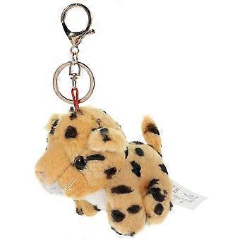 Sød Leopard Plys Nøglering til Tasker & Bilindretning