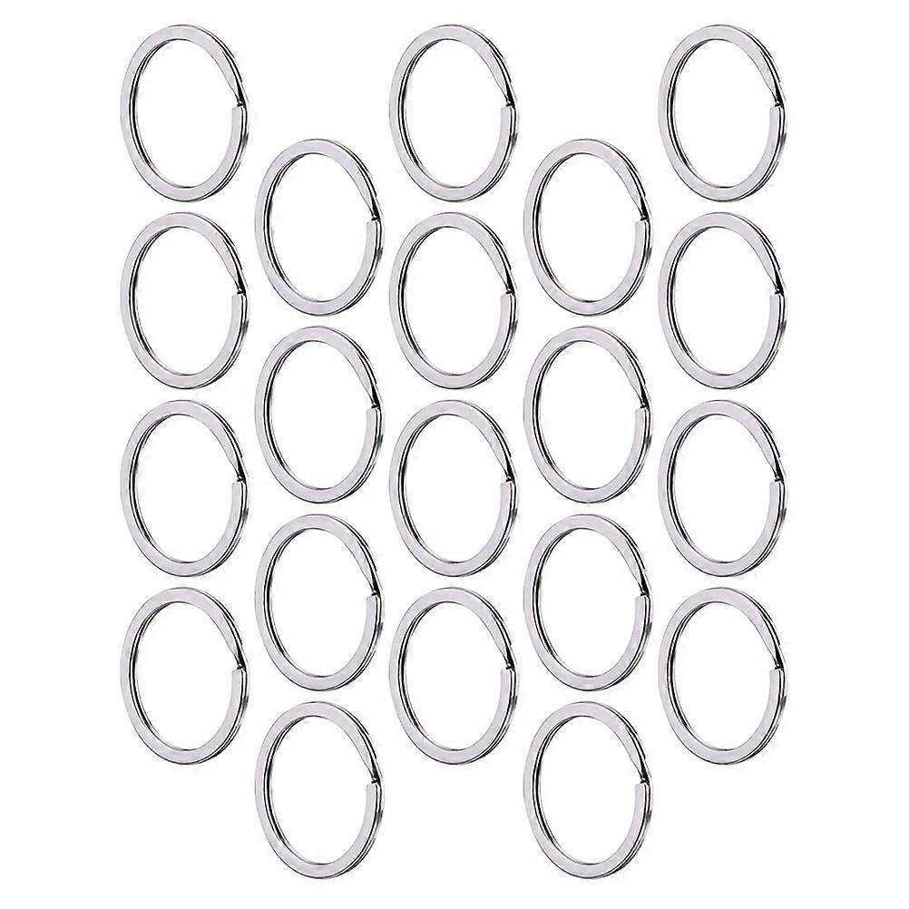 Round Key Rings Metal Durable Flat Key Chains Craft Projects Users 100Set