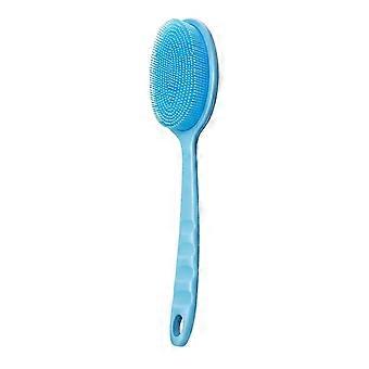 Silicone Body Scrubber Exfoliator with Handle Gentle Back Bath Brush Deep Cleansing Bath Brush Promote Blood Circulation Shower Loofah compatible with