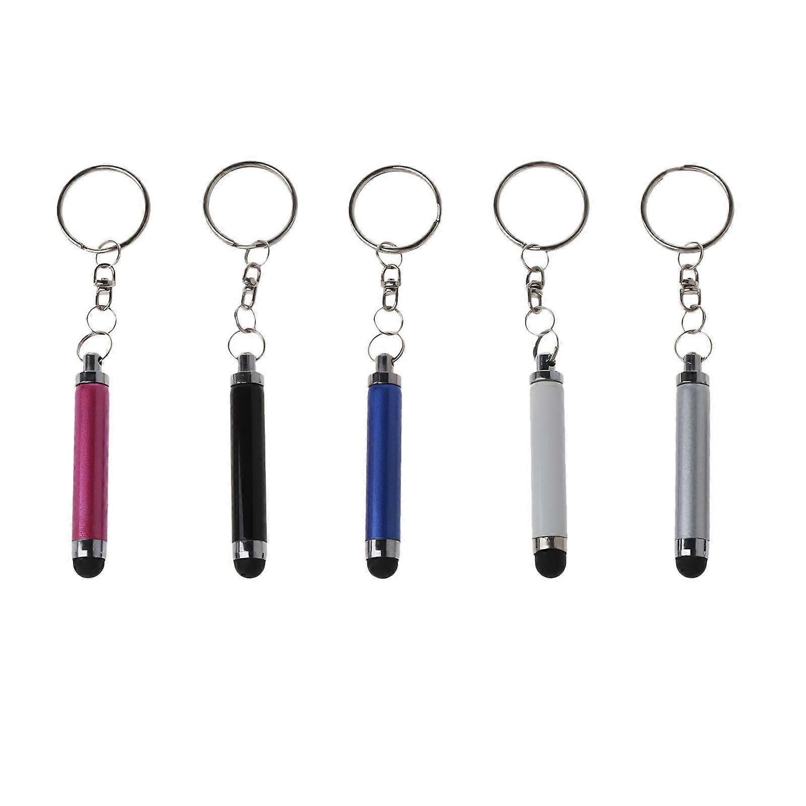 5pcs Keychain Stylus Pens Capacitive Touch Screen Styluses (Assorted Color)
