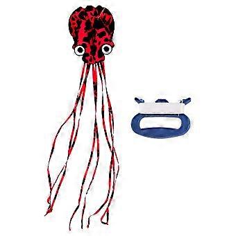 Beautiful Large Octopus Soft Kites With 30m Flying Line compatible with Park Beach Red Black